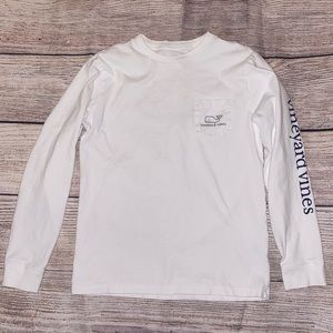 🐳Boys size 12-14 Vineyard Vines white long sleeve